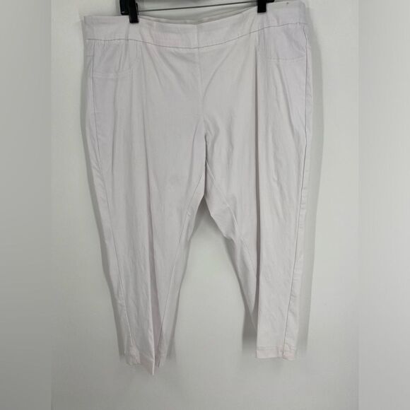 Salon Studio Women’s White Stretchy Skinny Pants size 22WP - Picture 1 of 4